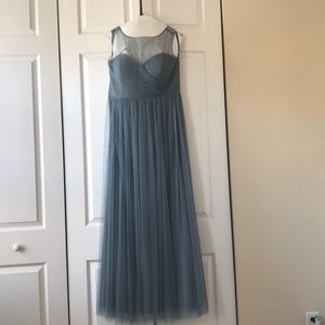 Jenny Yoo Aria Dress in Mayan Blue Size 14